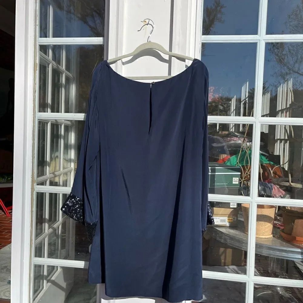 Elizabeth and James 100% Silk Sequin Shift Dress - Picture 8 of 12